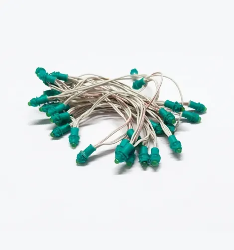 Green LED String Lights with Wires